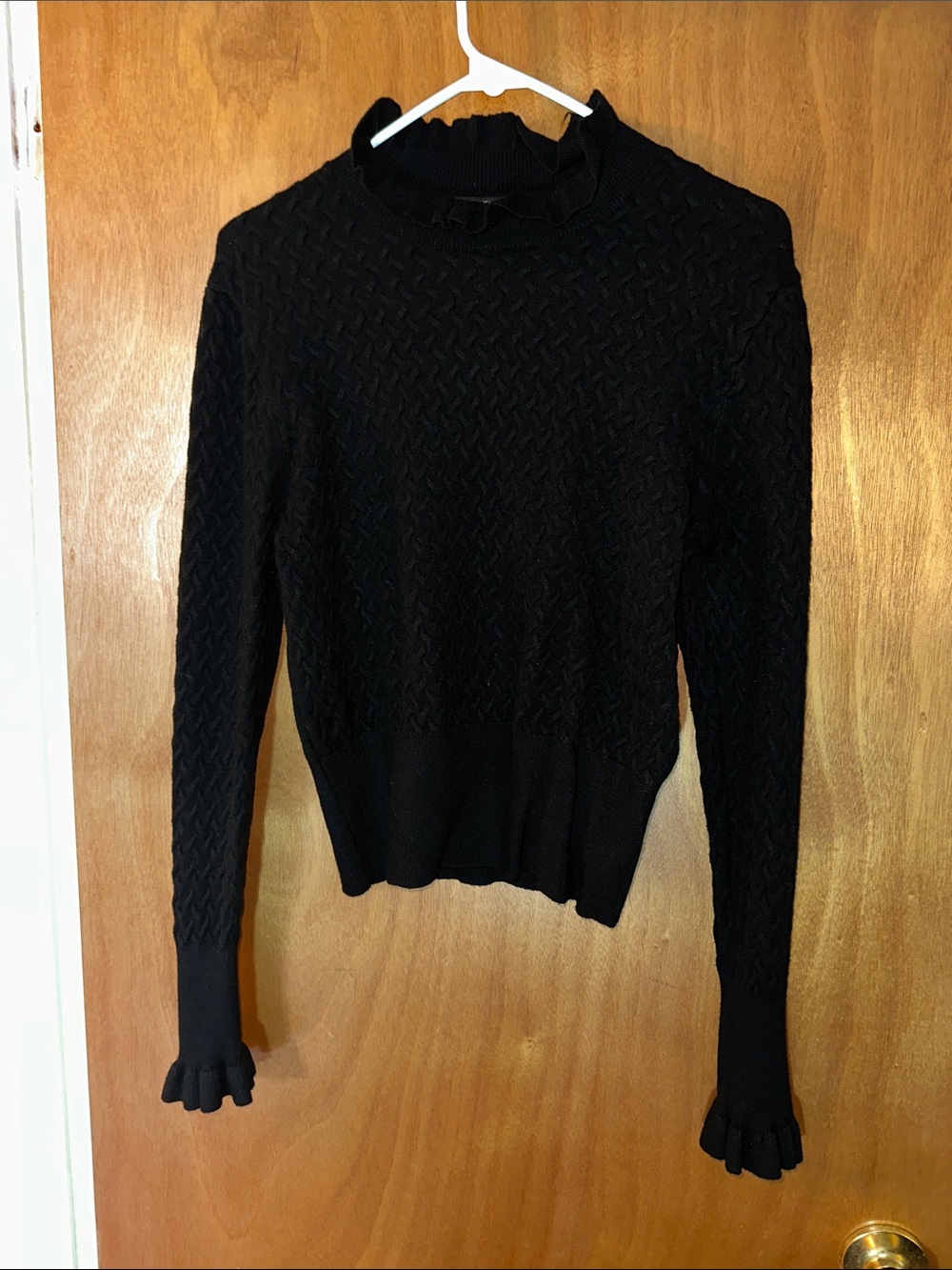 ONLY & SONS Black Ribbed Knit Sweater with Crew Neck